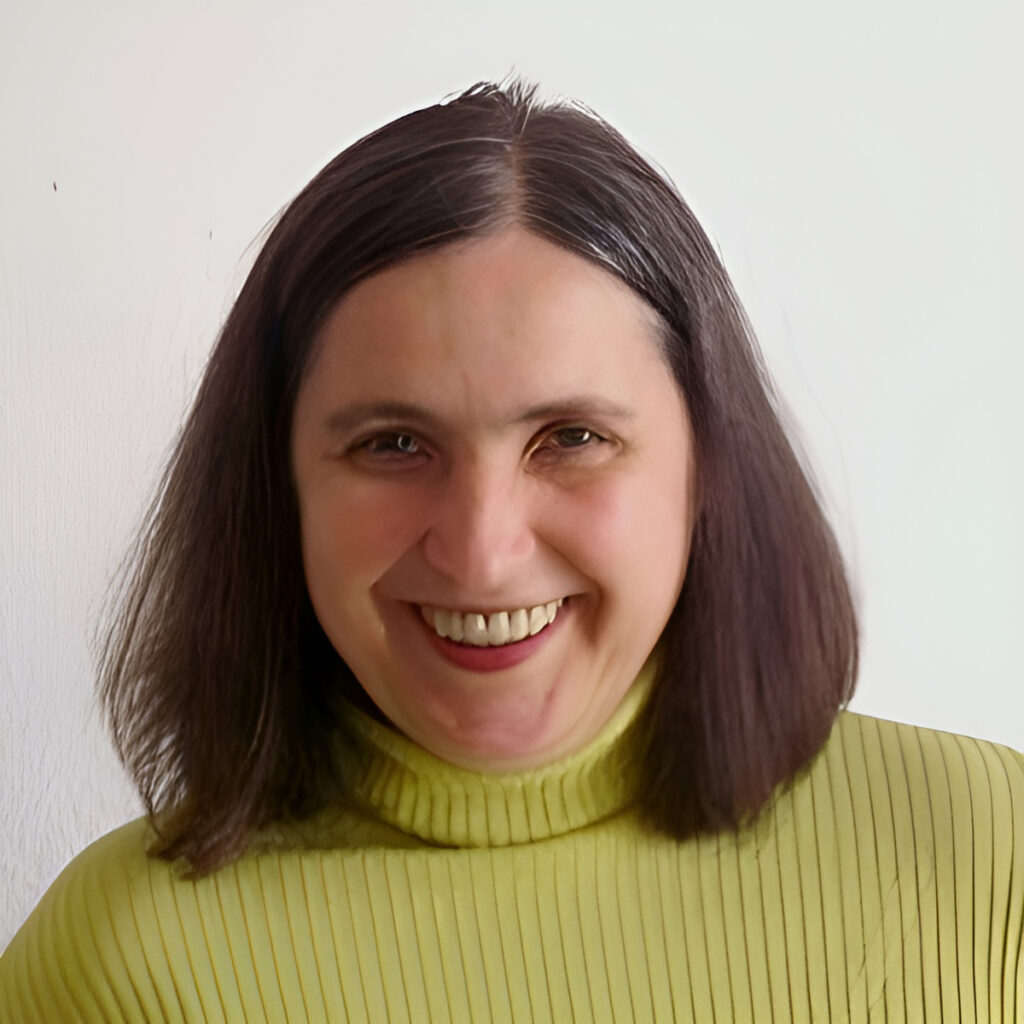 Marianne Rauwald im limettengrünen Rollkragenpullover